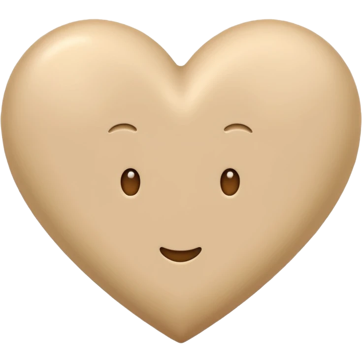 beige heart emoji