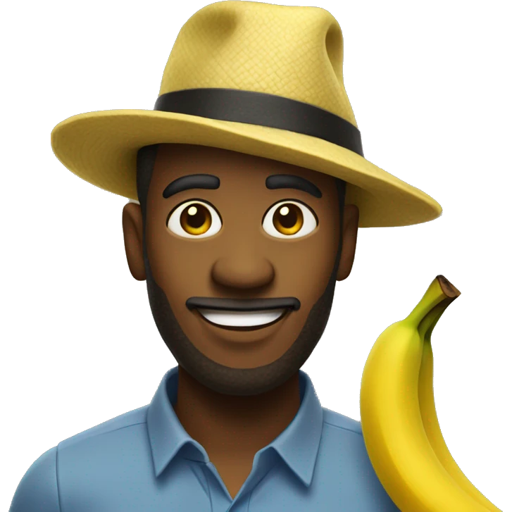 Banana man that is Jamaican with hat  emoji