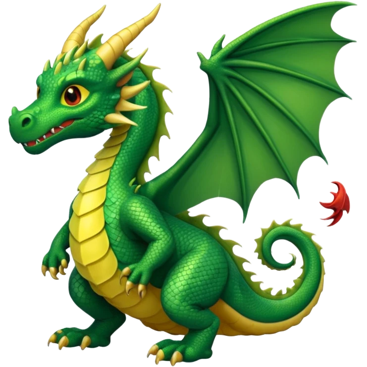 a green dragon wings emoji