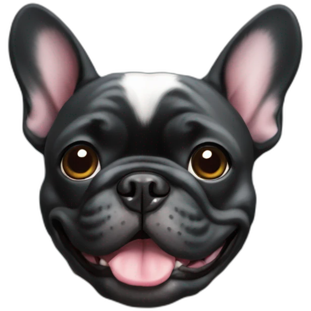black french bulldog emoji