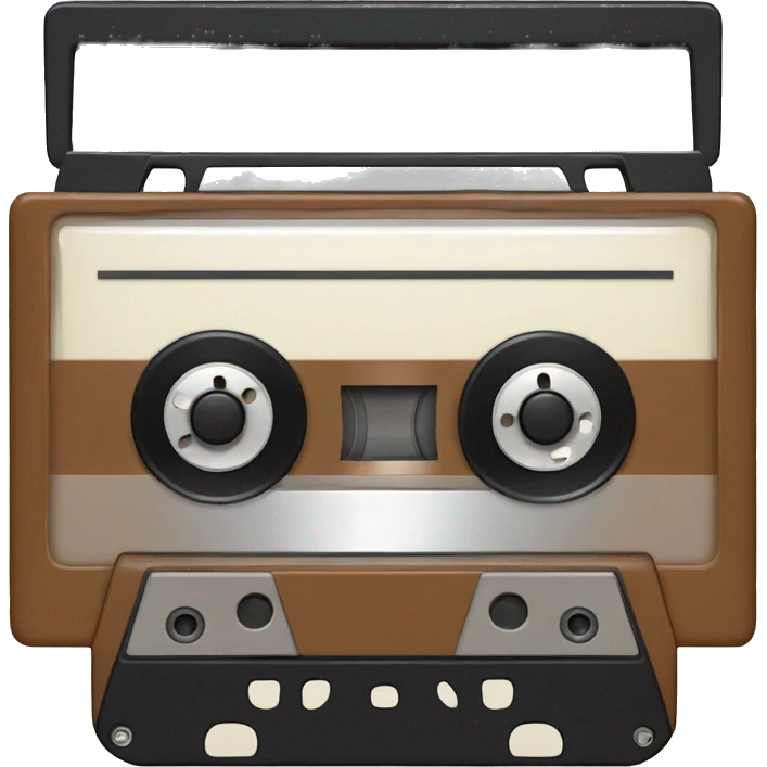 vintage brown cassette for tape recorder emoji