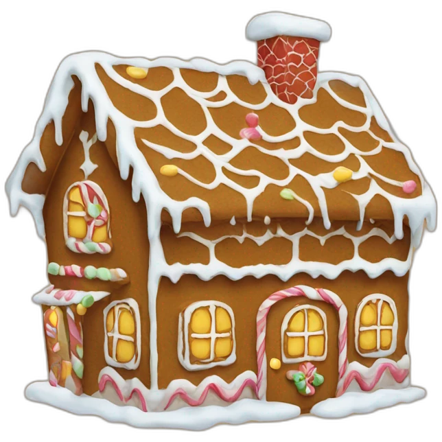 A gingerbread house  emoji