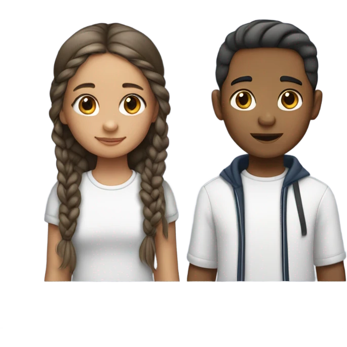 Girl and boy twins emoji