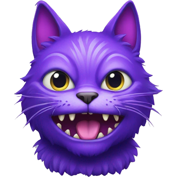 purple cat monster emoji