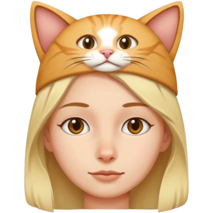 Cat wearing me  emoji