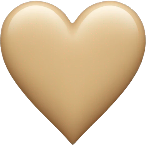 Beige heart emoji