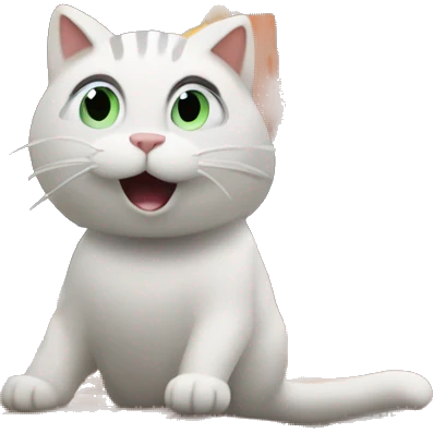 A cat moves bricks at a construction site emoji