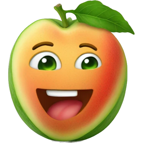 nectarine in cucumber  emoji