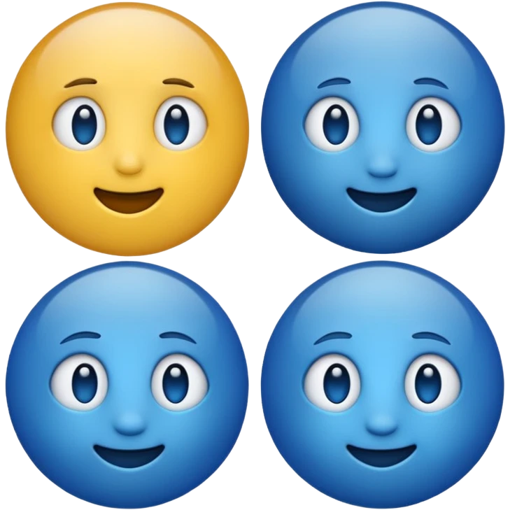 Blue emoji emoji