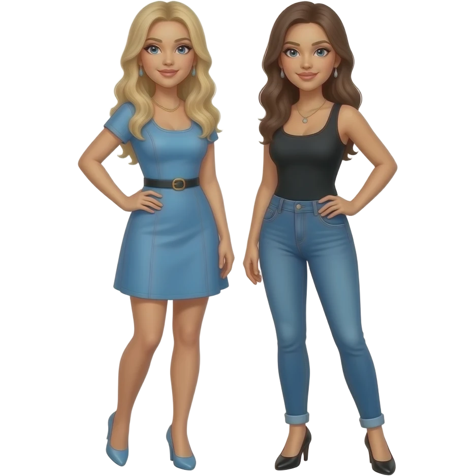 paris hilton and nicole the simple life full body emoji