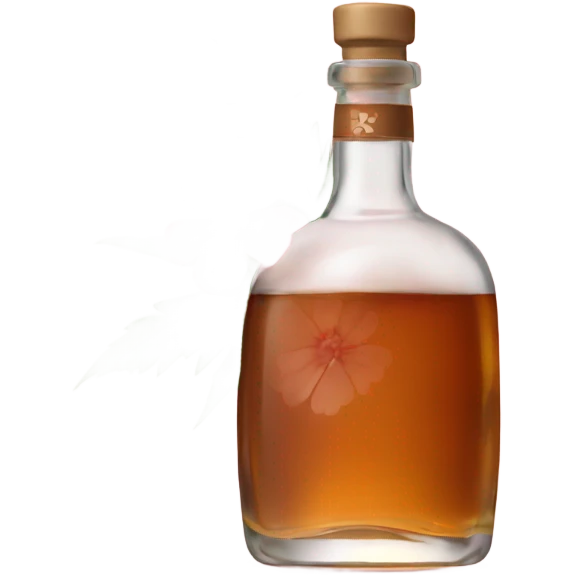 Whisky with pale pink flower emoji