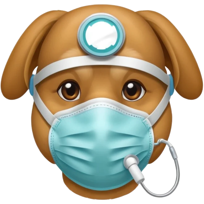  dog Wearing Medical Mask emoji