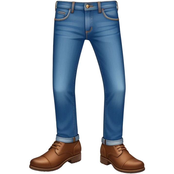 jeans and brown shoes emoji