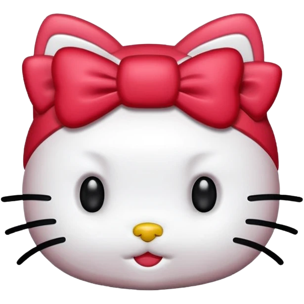 Hello Kitty cabeza rojo emoji