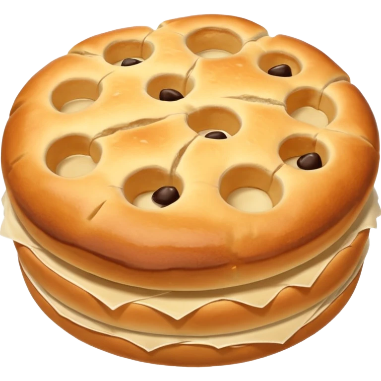 round focaccia without seasoning emoji