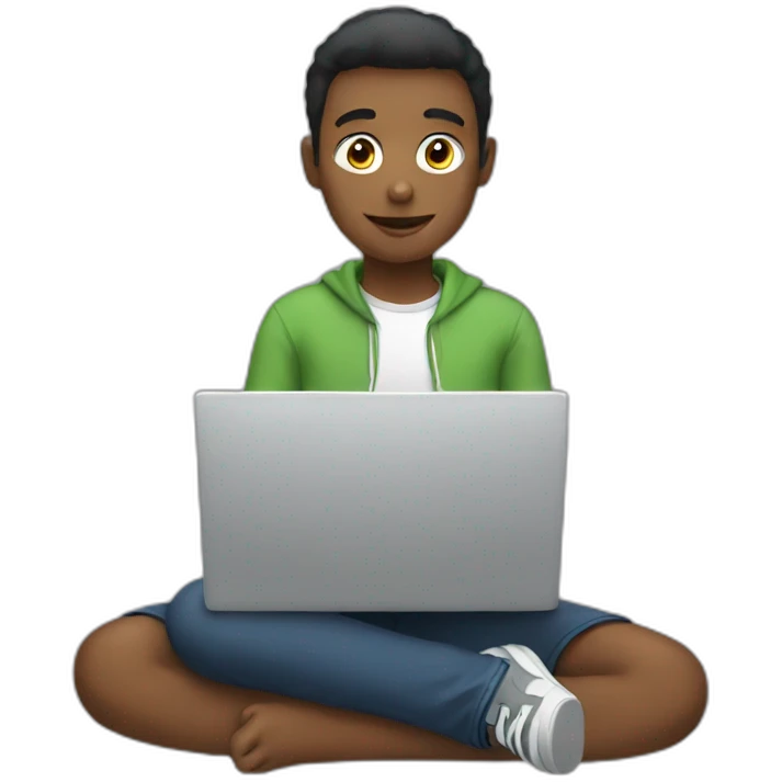 Boy with laptop emoji
