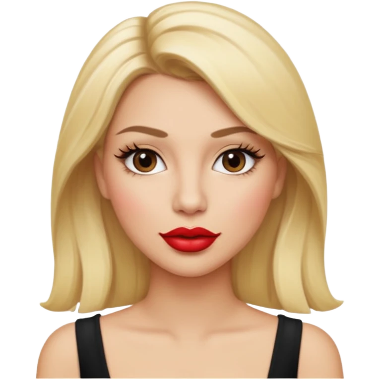 Blonde latina emoji with lashes emoji