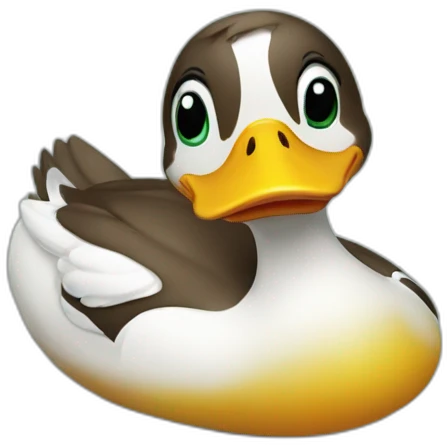 duck at slide emoji
