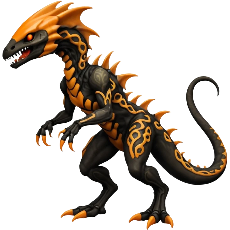  Venom-Marowak-Salandit-Xenomorph-hybrid-fantasy-creature (full body) with patterns emoji