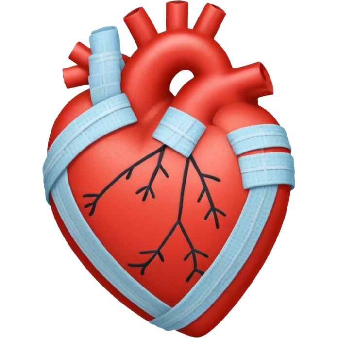corazón celeste vendado  emoji