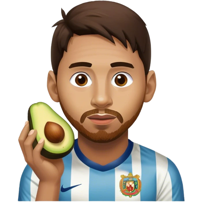 messi on avokado emoji