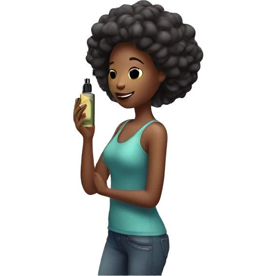 girl spraying parfume emoji