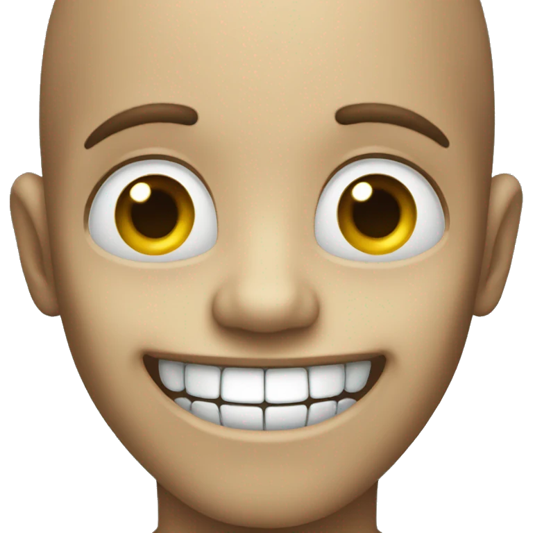 Creepy smile emoji