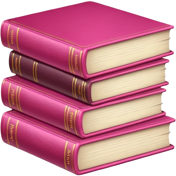 Livros rosa emoji