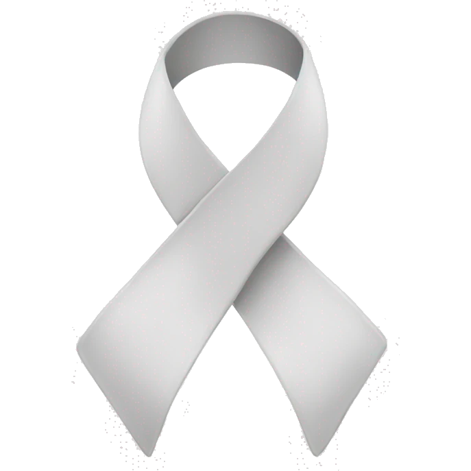 white ribbon emoji