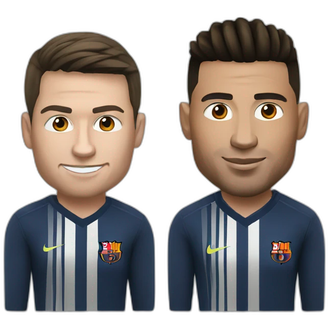 Ronaldo with messi emoji