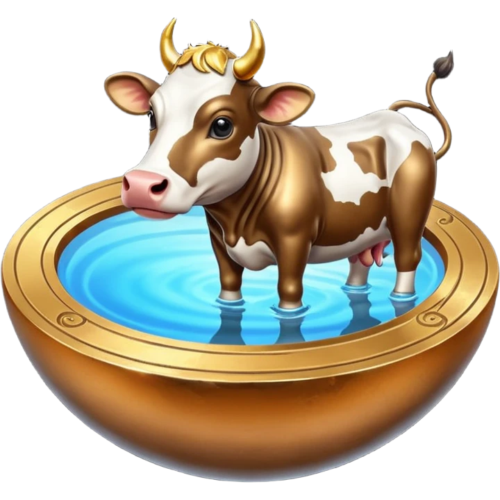 saturn planet with human feet with cow head emoji