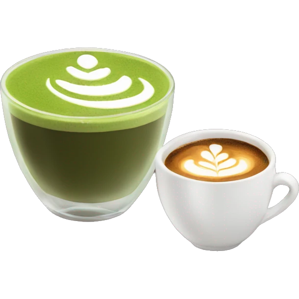 matcha latte with a shot of espresso emoji