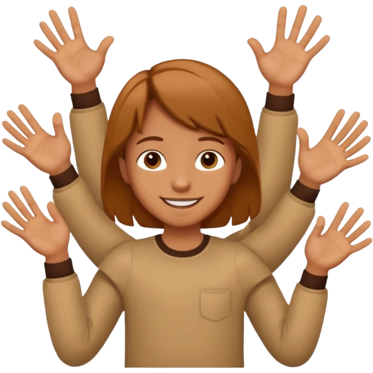 kid with tan hair and holding a six in his hand and a seven and the other hand emoji