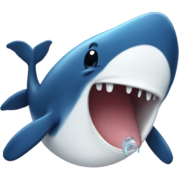 Whale crying emoji