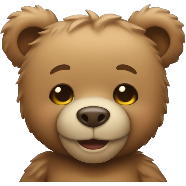 Teddy bear wink emoji
