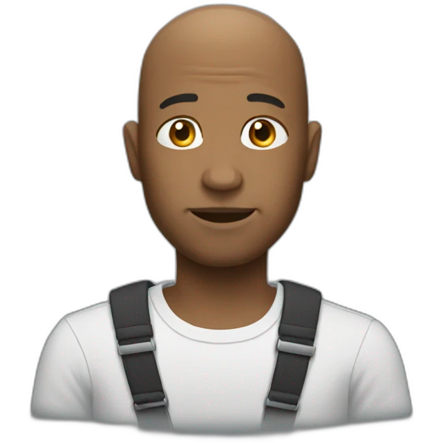 bald man who is a little black emoji