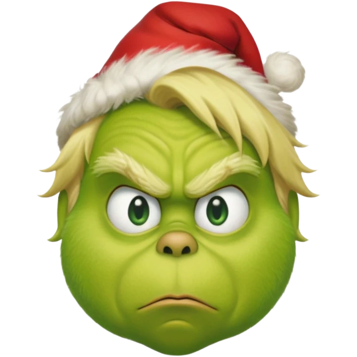 Grinch with blonde hair emoji
