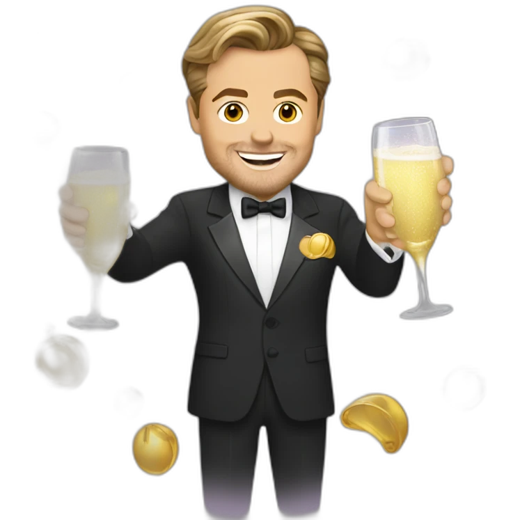 DiCaprio Champagne Cheers emoji