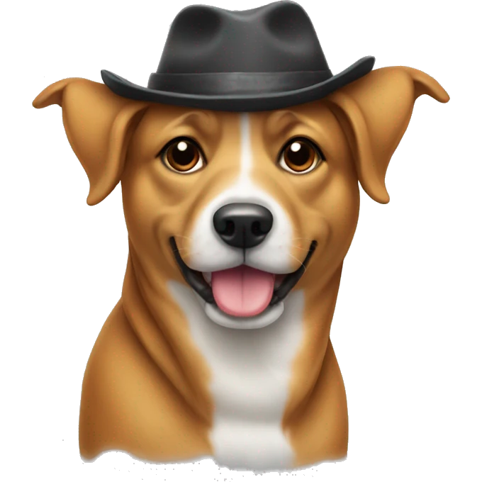 Dog with hat emoji