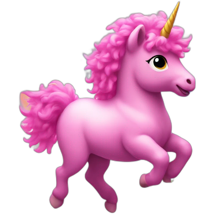 Pink fluffy unicorns dancing on rainbows  emoji