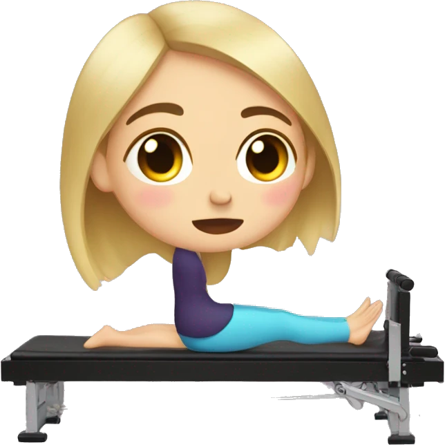 girl crying on pilates reformer emoji