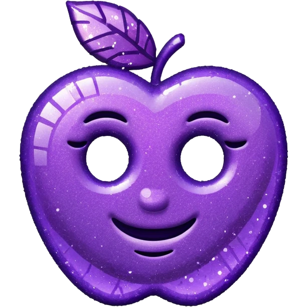 symbol glitter purple $ emoji