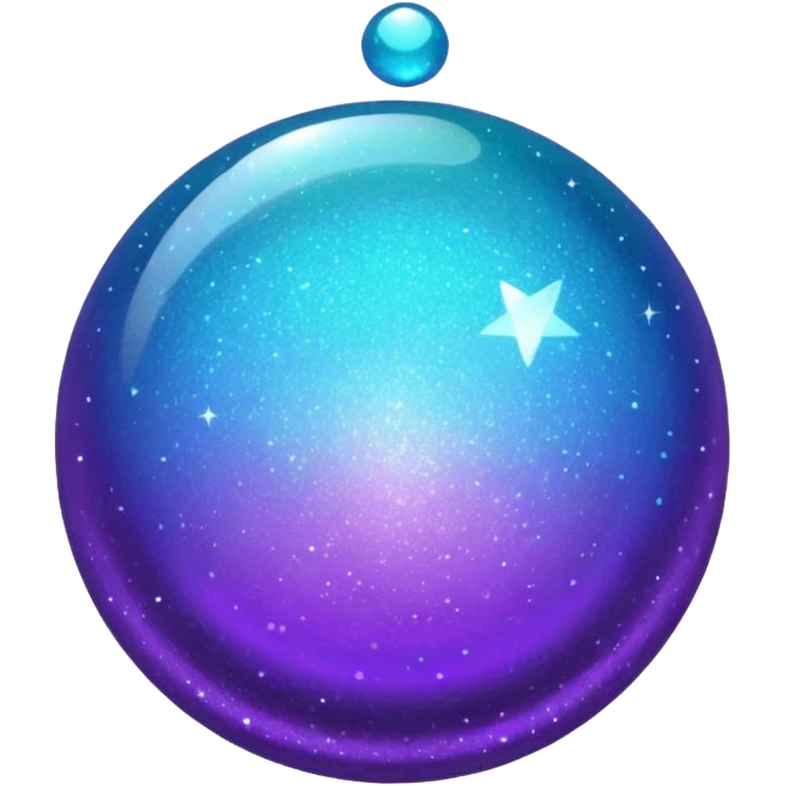 glitter purple and cian bolinha emoji