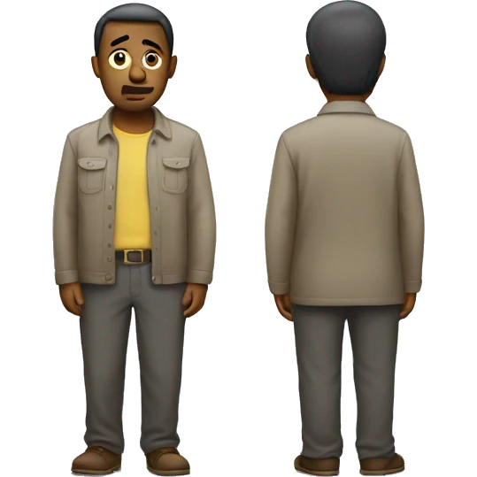 standing looking lost emoji