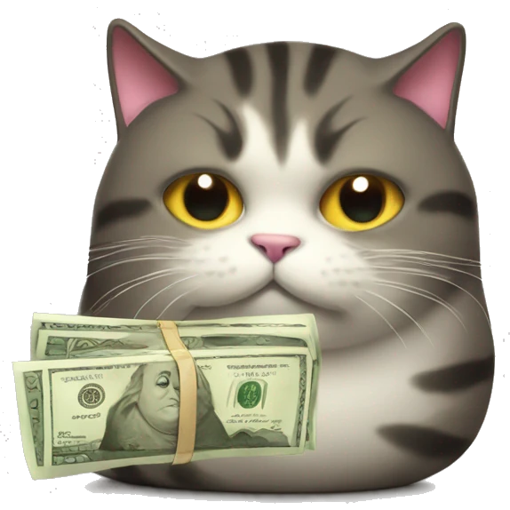 fat cat with money bag emoji