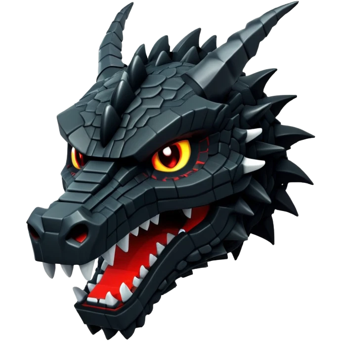 Minecraft black dragon head emoji