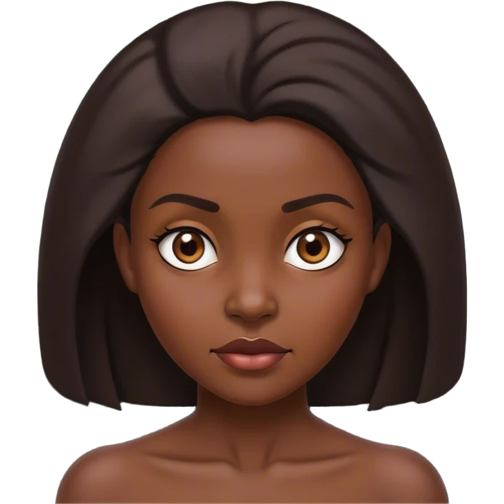 Big headed African woman emoji