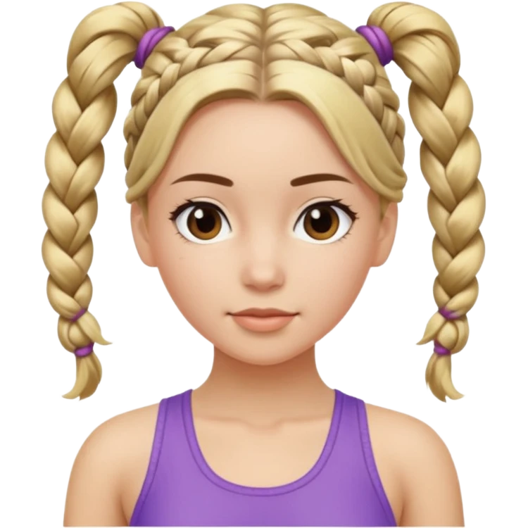 just hair braided hair tail one piece emoji