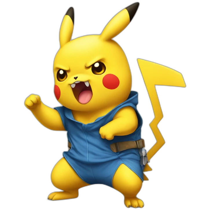 Picachu-angry emoji