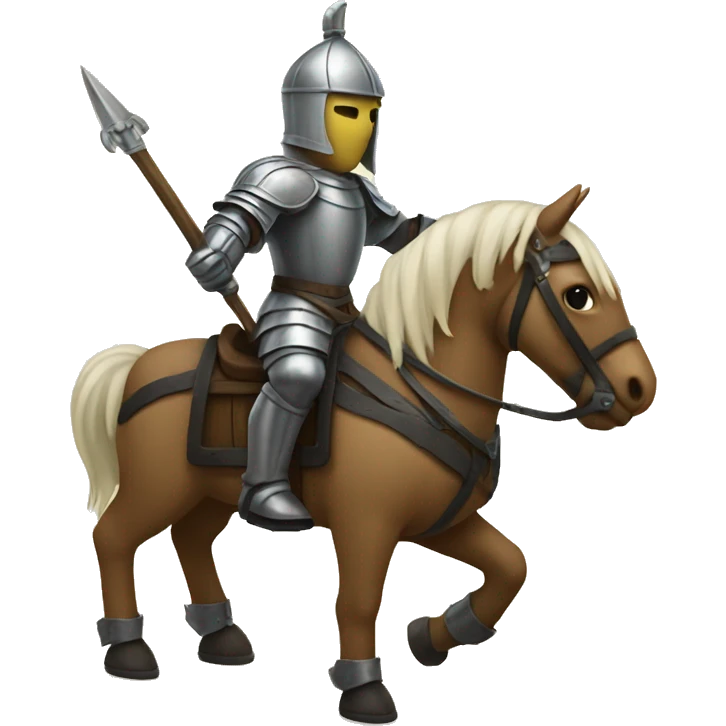 The glass knight rides a wooden horse emoji